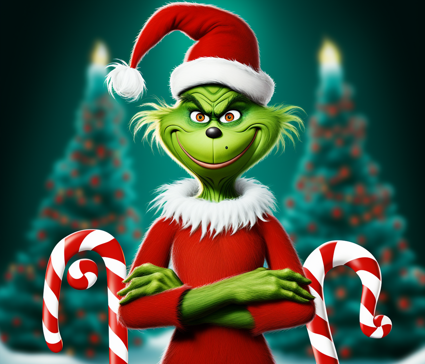 3D Grinch tumbler Decal