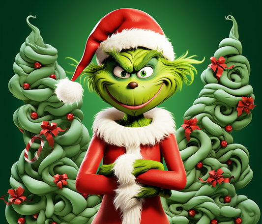 3D Grinch Tumbler Decal